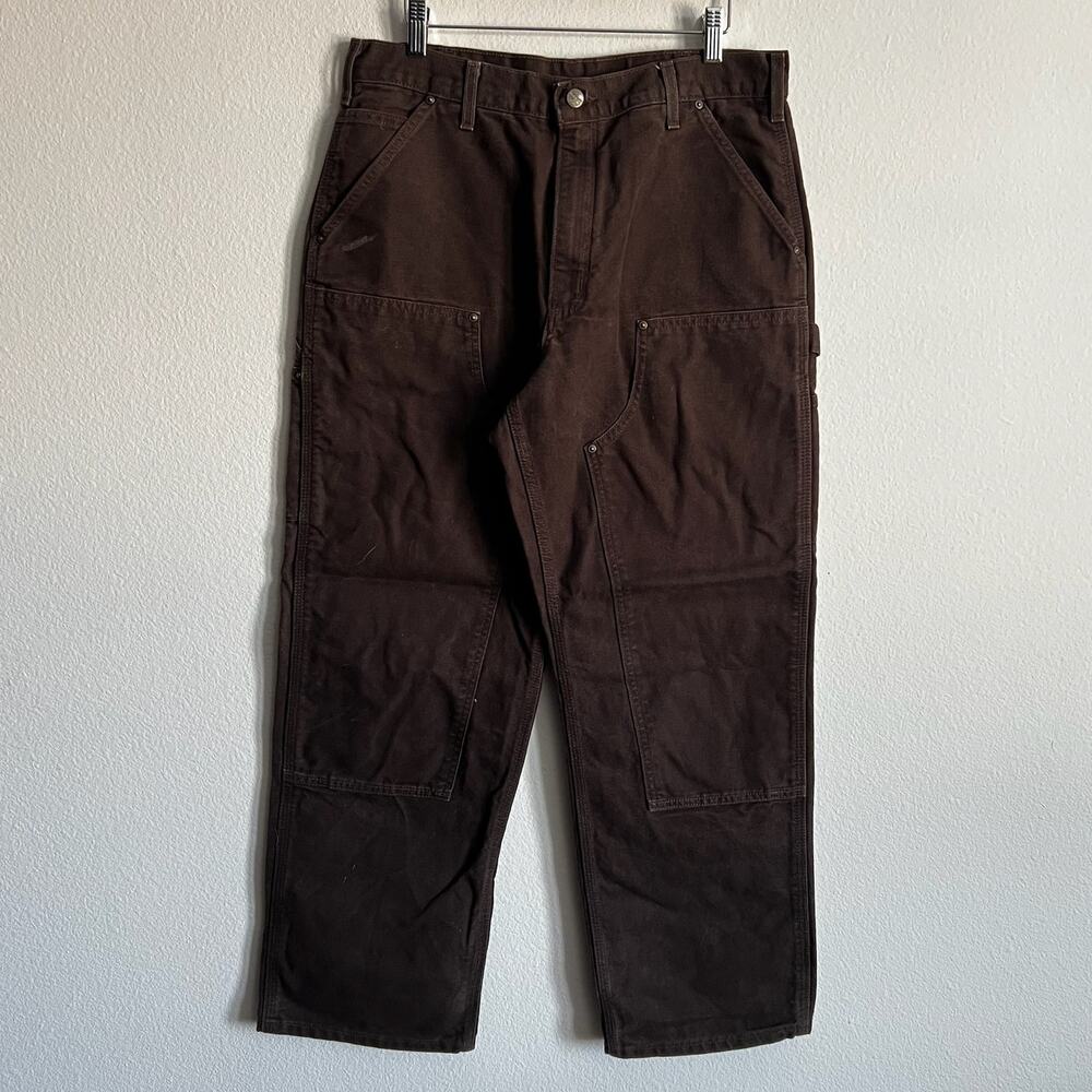 Carhartt B136 DKB brown double knee work wear carpenter pants